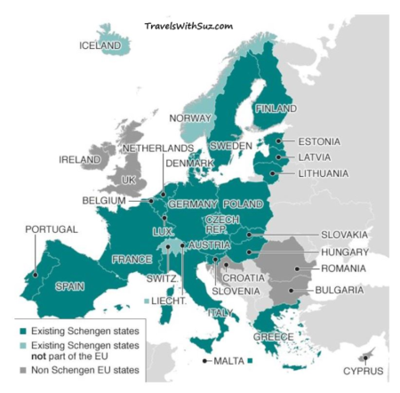 Schengen Agreement impact Europe Travel | TravelswithSuz.com