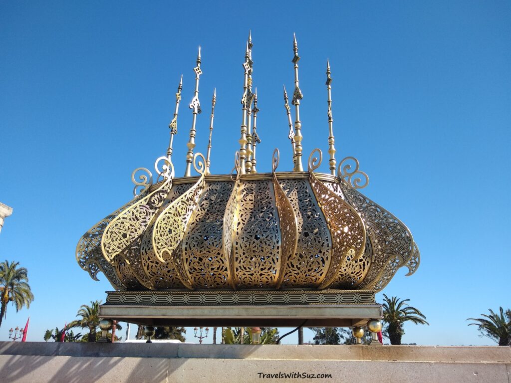 gold decoration outside the mausoleum, Rabat, Morocco