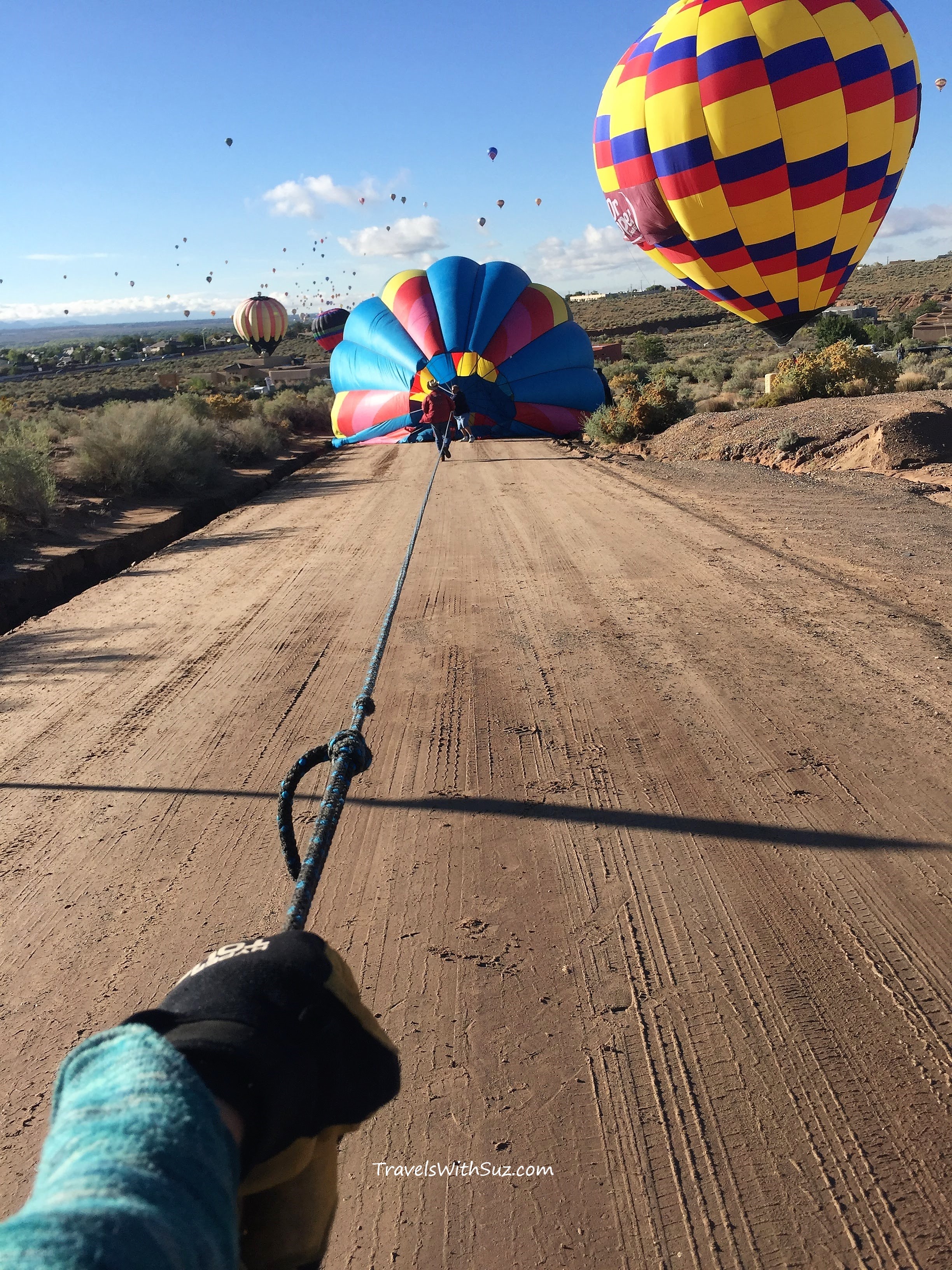 balloon down  - Albuquerque International Balloon Fiesta - TravelsWithSuz.com