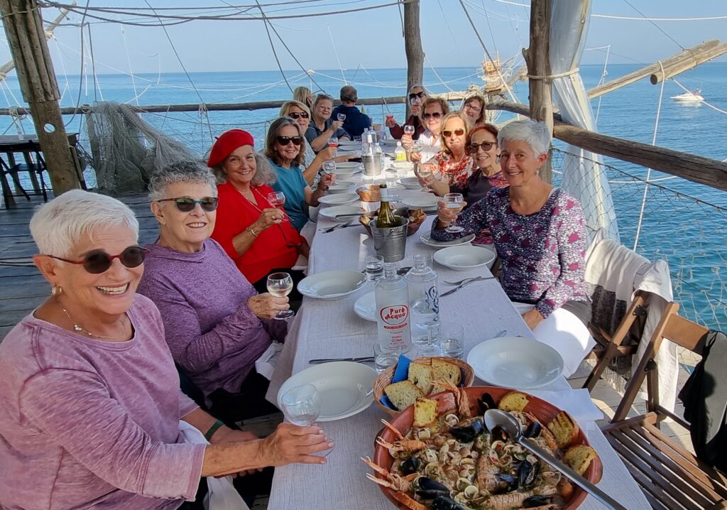 Italy: Off the Beaten Track in Abruzzo + Puglia - dining al fresco on a trabocco